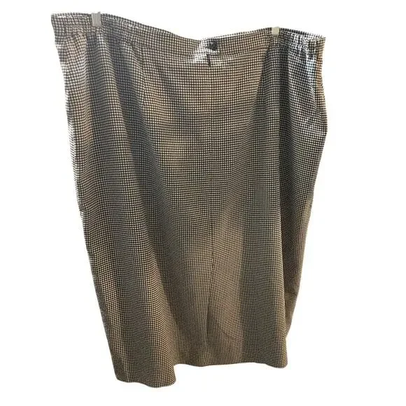 Suit Skirt Lined 28W   Black and White Check Lined - Picture 5 of 5